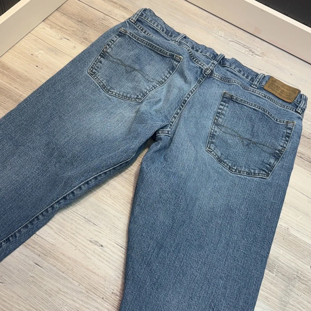 Polo Ralph Lauren Jeans Mens 38x32 Hampton Relaxed Straight Blue Denim Zip Pants